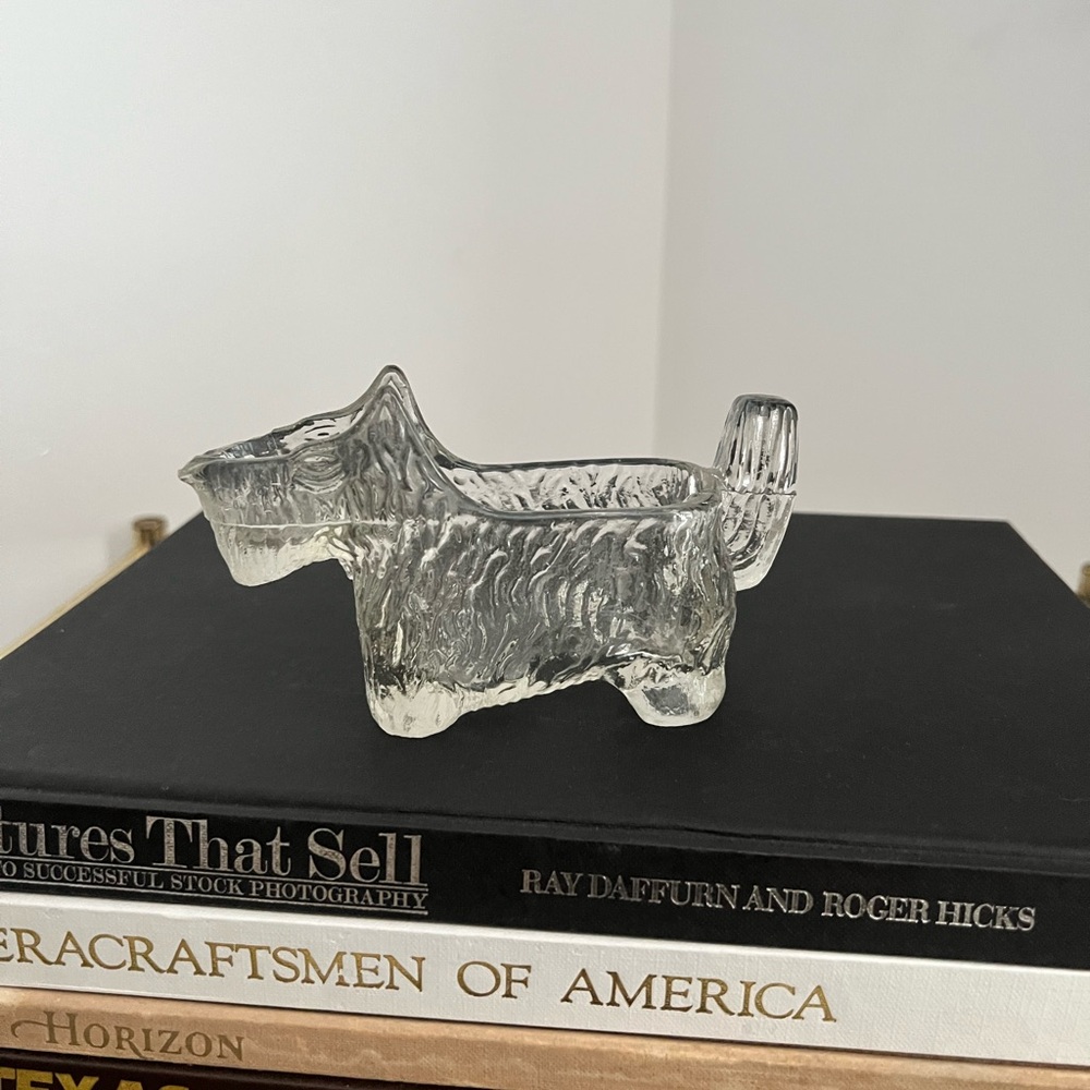 Vintage Glass Scottie Dog Creamer Glass
